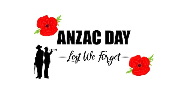 Concetto di illustrazione vettoriale del banner di anzac day