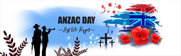 Anzac 데이 배너의 벡터 일러스트 레이 션 개념