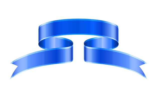 vector illustration concept of blue ribbon isolated on white background
