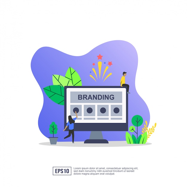 Vector illustration concept of branding