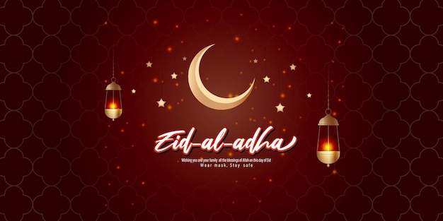 Bakra Eid라고도 하는 Eid al Adha의 벡터 일러스트레이션 개념