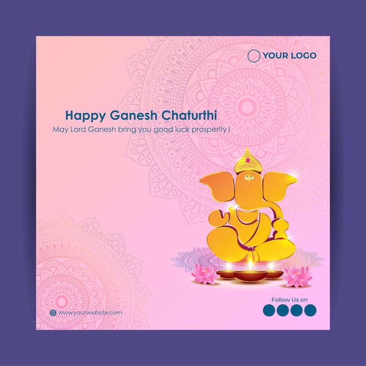 Vector vector illustration concept of  ganesh chaturthi festival greeting