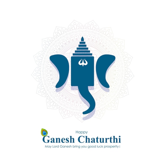 Ganesh Chaturthi 축제 인사말의 벡터 일러스트 레이 션 개념