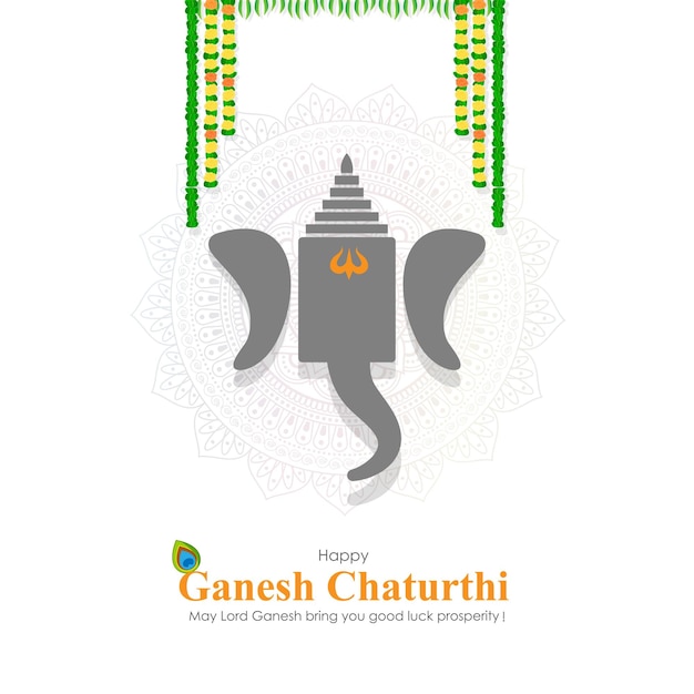 Векторная иллюстрация концепции приветствия фестиваля Ганеша Чатуртхи