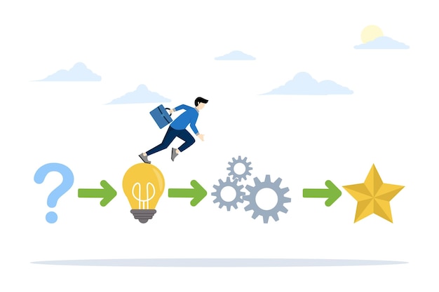 Illustrazione vettoriale del concetto di obiettivi aziendali come obiettivo per il successo aziendale