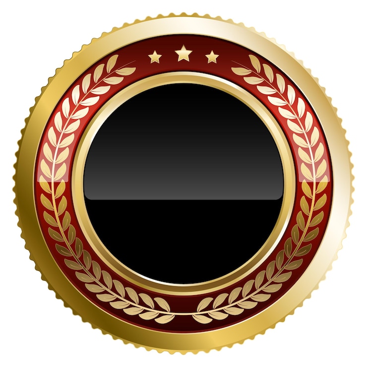 Vector vector illustration concept of golden medal isolated on white background