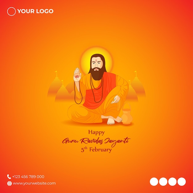 Vector illustration concept of Guru Ravidass Jayanti