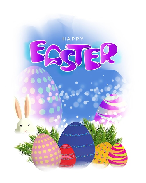 Vector illustration concept of Happy Easter greeting