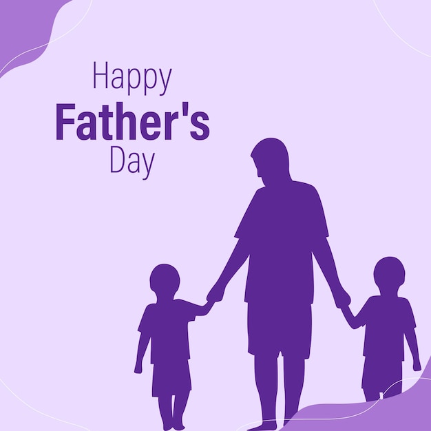 Vector illustration concept of Happy Fathers day greeting