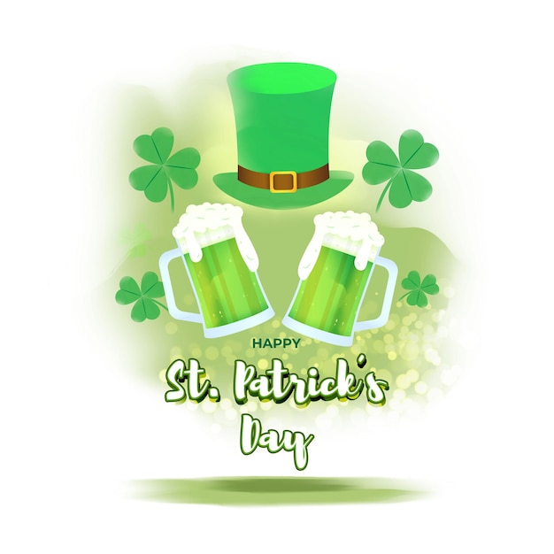 Vector illustration concept of Happy St Patrick's Day greeting