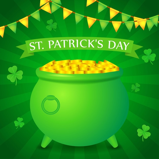 Vector illustration concept of happy st patrick's day greeting