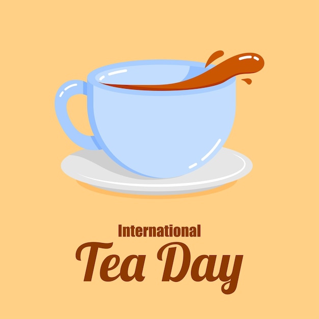 Vector vector illustration concept of international tea day