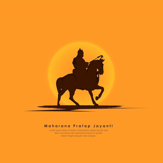 Concetto di illustrazione vettoriale di maharana pratap jayanti.