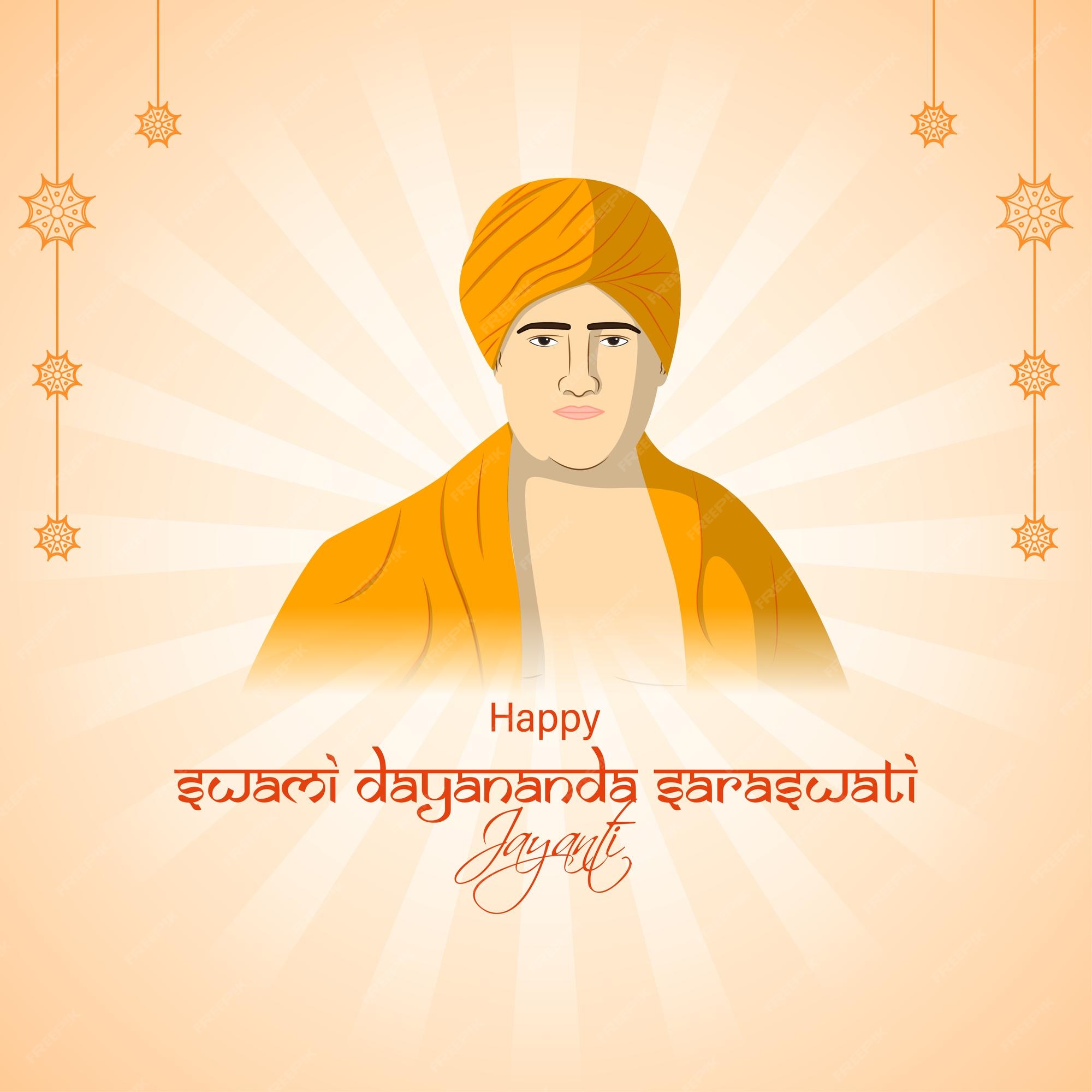 Premium Vector Vector illustration concept of maharshi dayananda