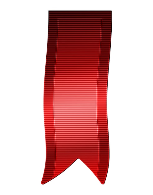 ベクトル 白い背景で隔離赤いリボンのベクトル図の概念