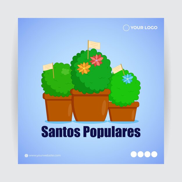 Santos Populares 인사말의 벡터 일러스트 레이 션 개념