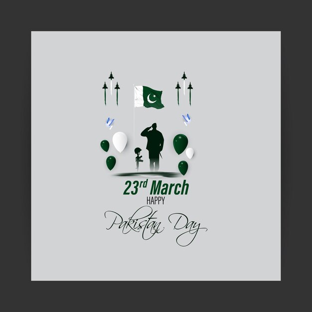 Vector vector illustration concept of pakistan day