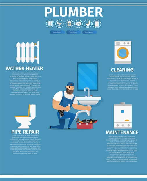 Vector illustration concept plumbing fixture