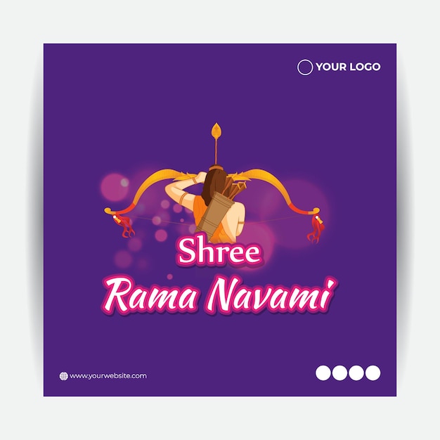 Vettore concetto di illustrazione vettoriale del festival shree ram navami