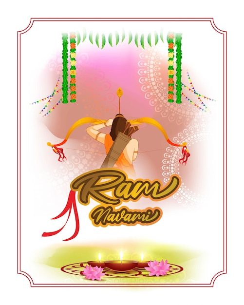 Vector vector illustration concept of shree ram navami