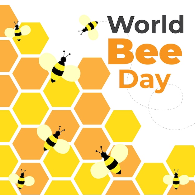 Vector illustration concept of world bee day