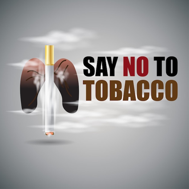 Vector vector illustration concept for world no tobacco day