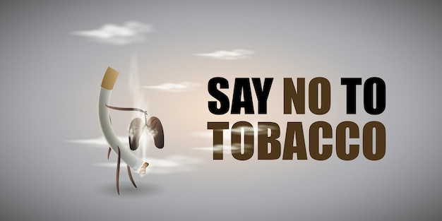 Vector illustration concept for World No Tobacco Day