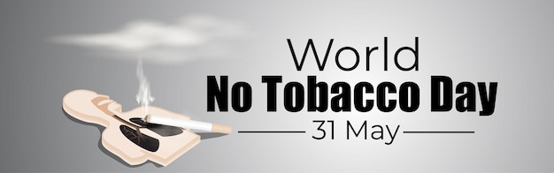 Vector illustration concept for world no tobacco day