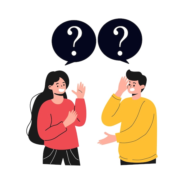 vector illustration of confused person concept
