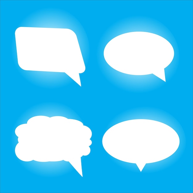 vector illustration of conversation bubble dialog set icon set.