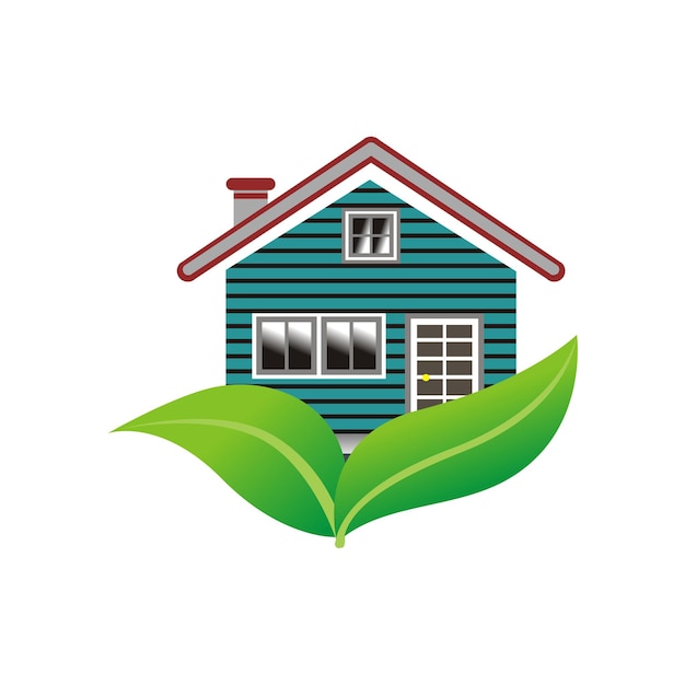 Vector illustration of cool detailed house icon isolated on white background