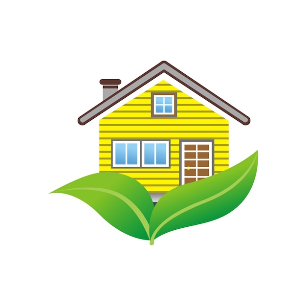 Vector illustration of cool detailed house icon isolated on white background