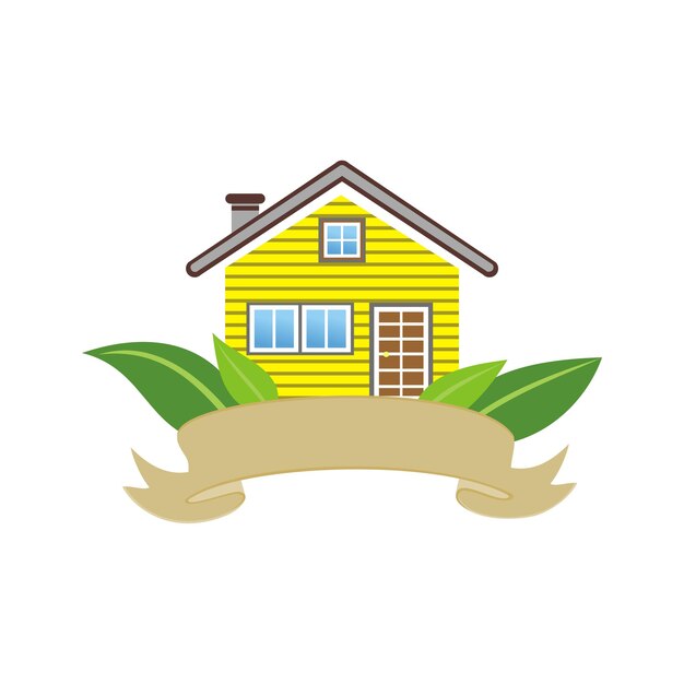 Vector illustration of cool detailed house icon isolated on white background