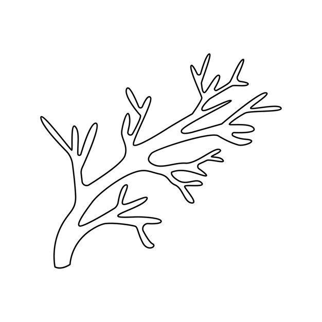 Vector illustration of corals in doodle style