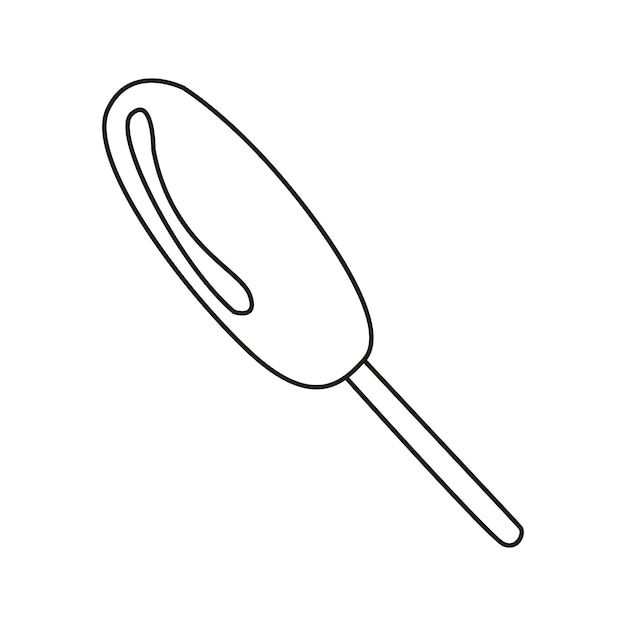 Vector illustration of a corn dog in doodle style