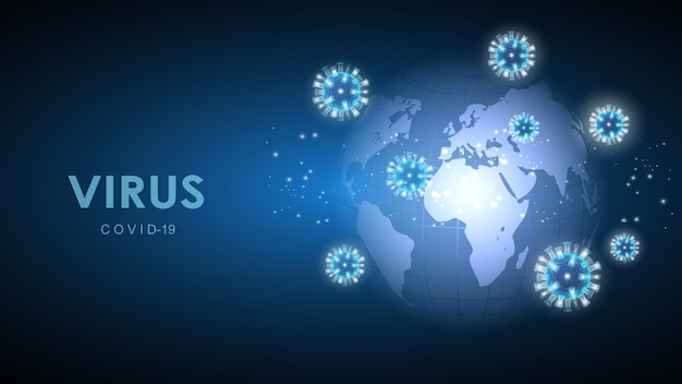 Vector vector illustration of coronavirus cells