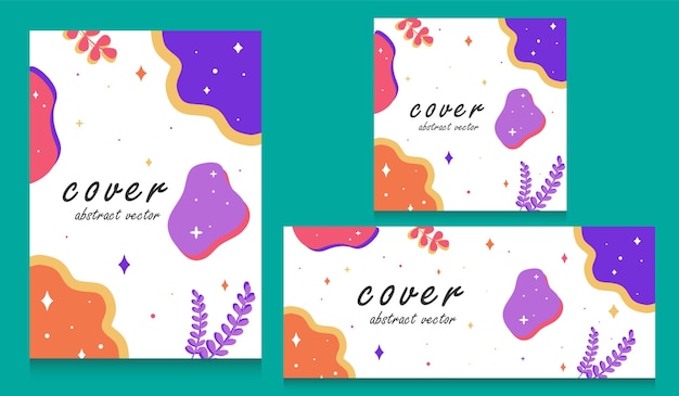 Vector illustration cover background in abstract style.