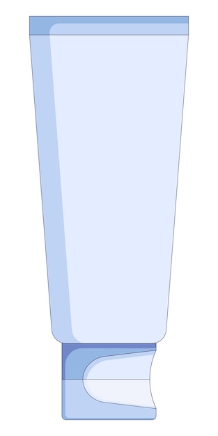 Illustrazione vettoriale del tubo di crema in uno stile piatto isolato su sfondo bianco