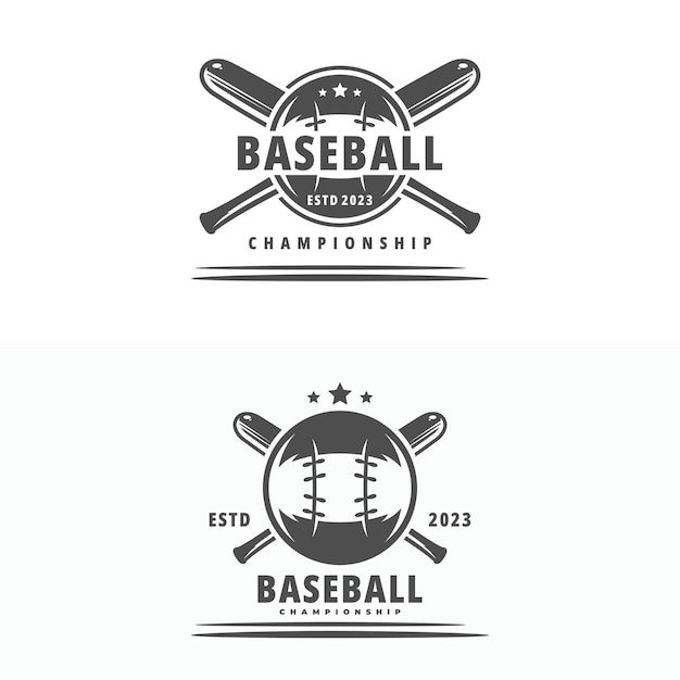 Vettore illustrazione vettoriale del concetto di design creativo del baseball