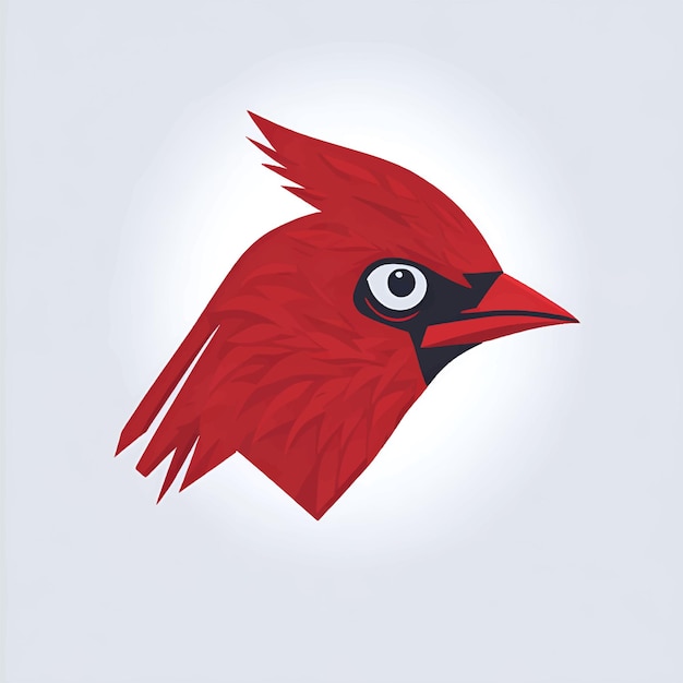 Vector vector illustration of creative cute cardinal bird mascot icon