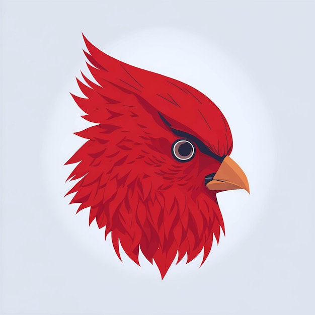 Vector illustration of creative cute cardinal bird mascot icon