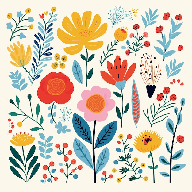 Premium Vector | Vector illustration creative flower collection