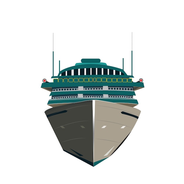 Vector illustration of Cruise Ship.