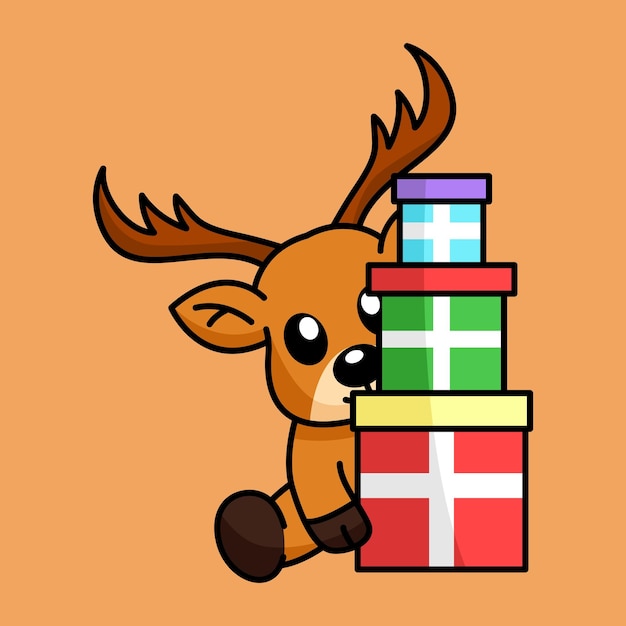 Vector illustration of a cute and adorable deer