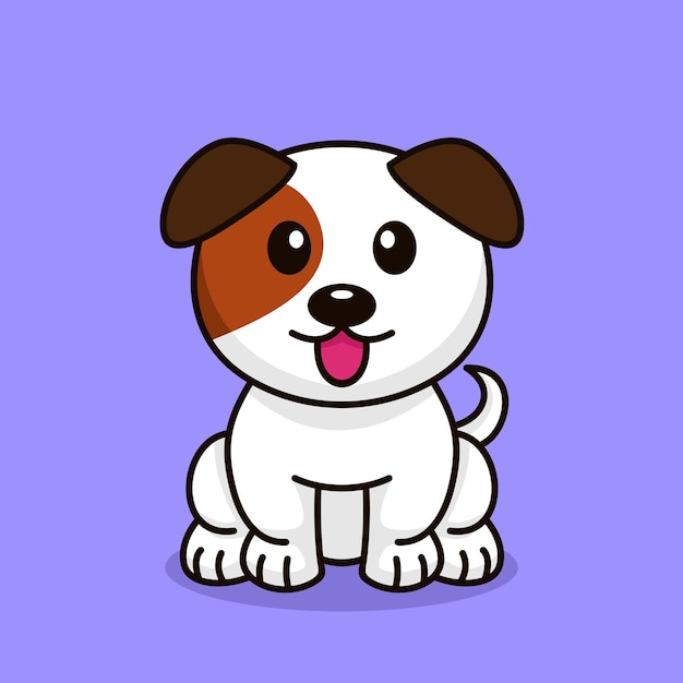 キュートで愛らしい子犬のベクトル イラスト