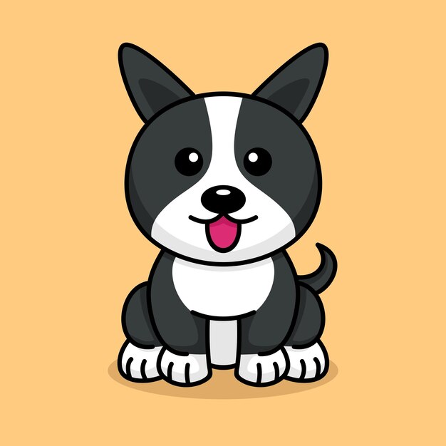 Vector illustration of a cute and adorable puppy