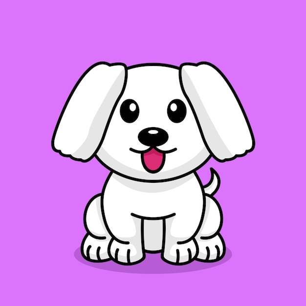 キュートで愛らしい子犬のベクトル イラスト