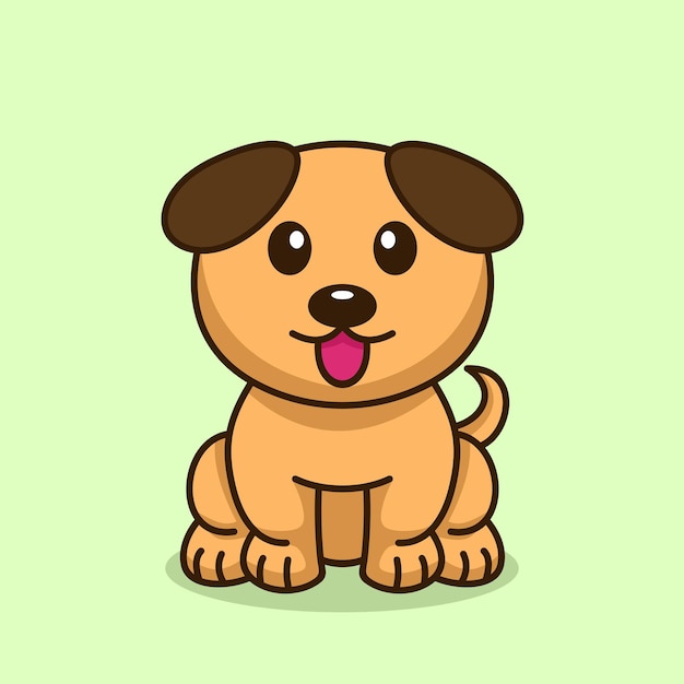 Vector illustration of a cute and adorable puppy