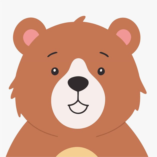 Vector vector illustration of a cute bear for children story book