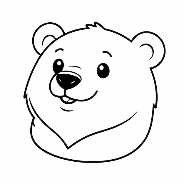 子供のための可愛いクマの絵のベクトルイラストページ